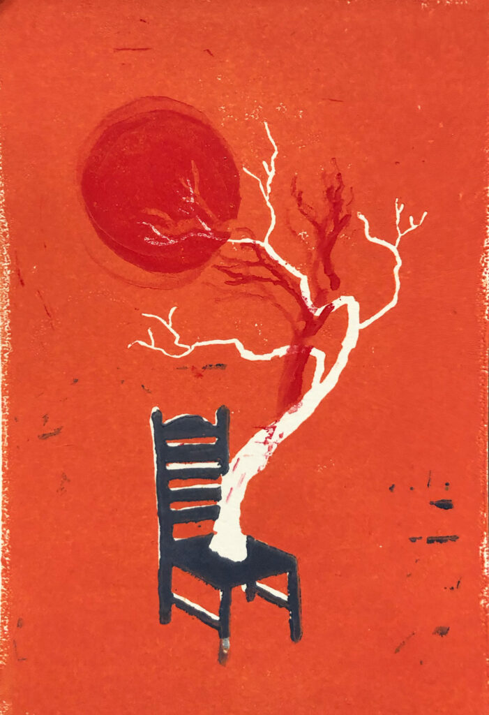 Radiate, editioned woodblock print