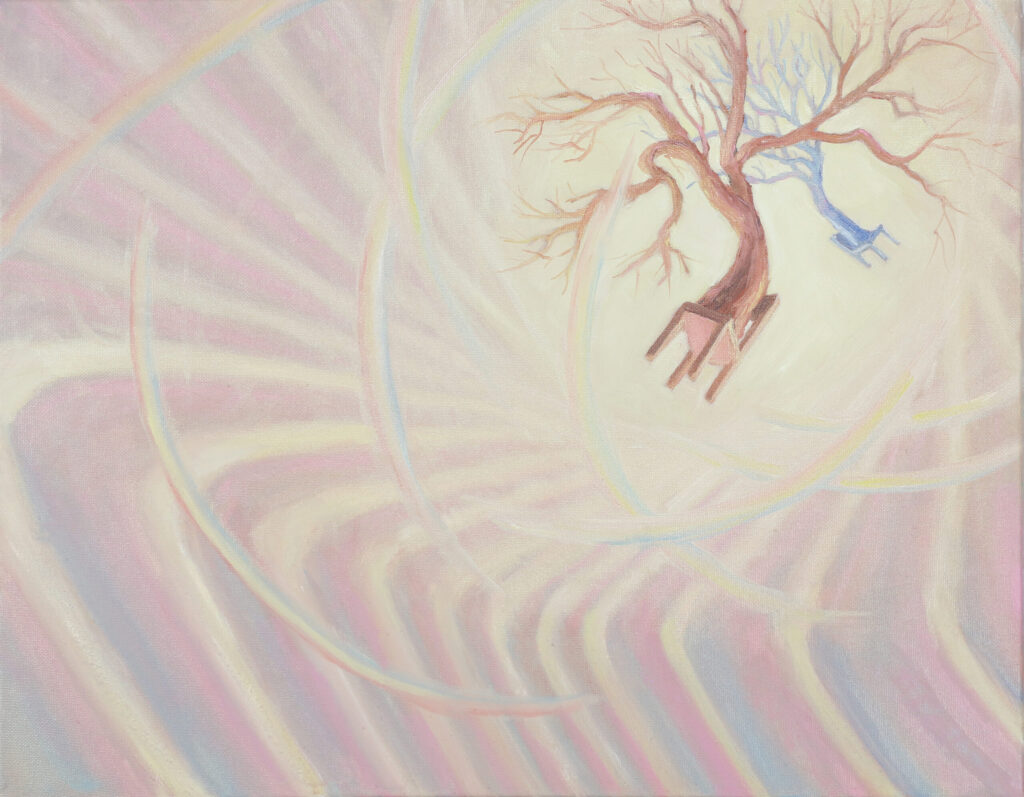 Moire Lines, oil painting on canvas